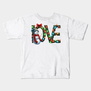 Love Christmas Sublimation Kids T-Shirt